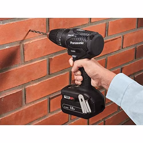 Panasonic EY79A3PN2G31 Smart Brushless Combi Drill Driver 18V with 2 x 3.0Ah Li-ion Rechargeable Batteries, Black and Transparent – 3