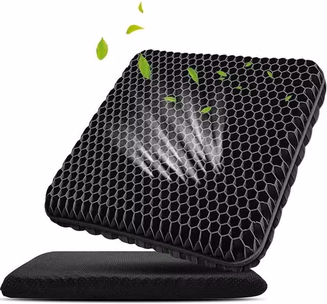 SPETLEK Honeycomb Breathable Gel Seat Cushion, Black, W: 100 cm, D: 100 cm, H: 1 cm – 1