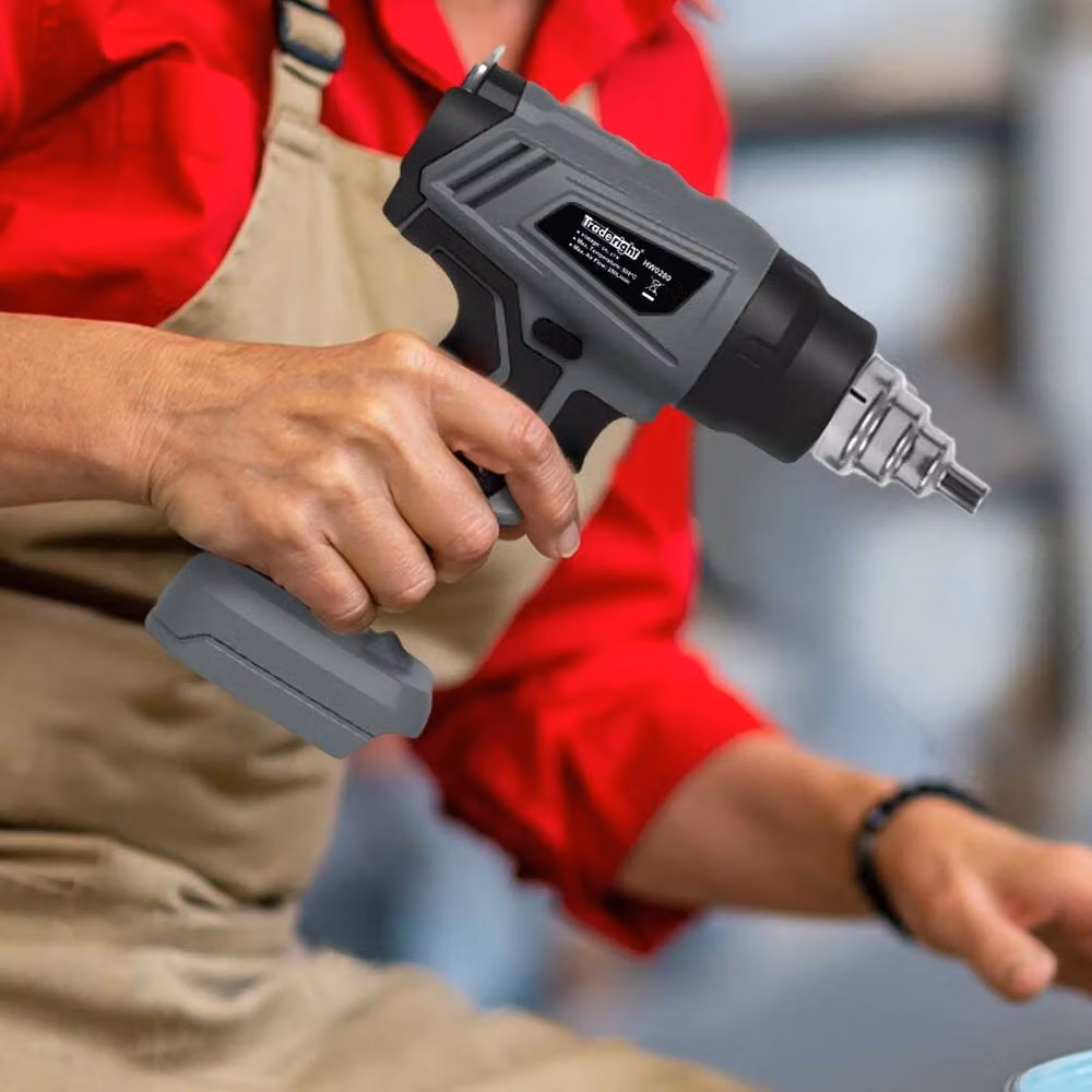 Traderight 21V Cordless Handheld Hot Air Heat Gun with 5 Nozzles in Grey – 2