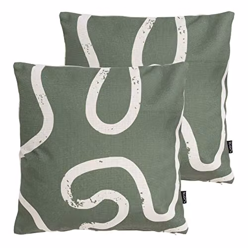 icon Kyoto Collection Indoor Outdoor Cushion Set of 2, Graphic Boho Design, W/D/H: 43 x 43 x 43 cm – 1
