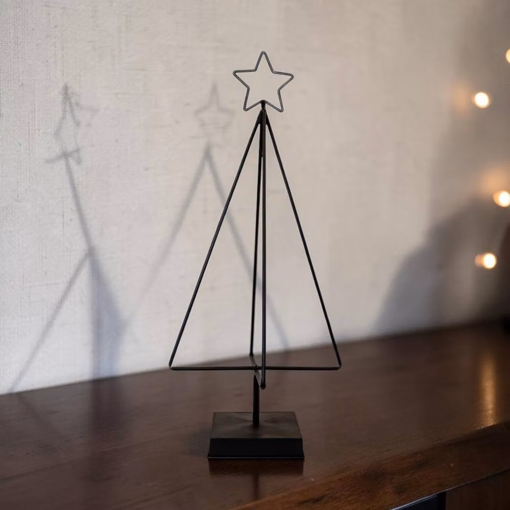 Four Candle Large Black Metal Christmas Tree Decoration, Height: 103 cm – 2