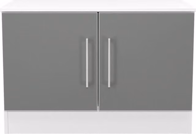 Ready Assembled 2 U Gloucester Compact 2 Door TV and Media Unit in Mid Grey – 1