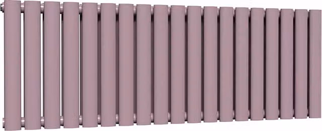 Lux Heat Oval Horizontal Double Radiator in Lavender Mist, W: 114 cm, H: 40 cm