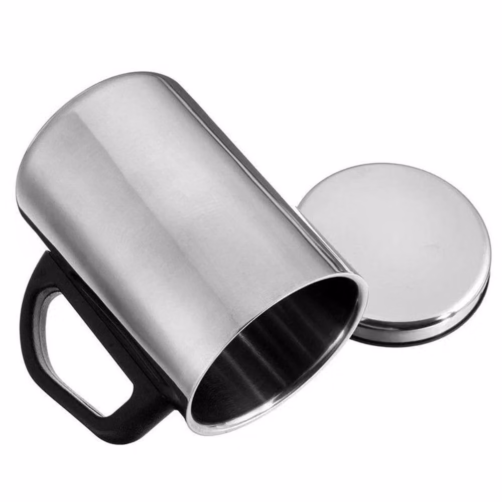 SPETLEK Silver Double Walled Stainless Steel Thermal Travel Mug with Lid, 500ml – 3