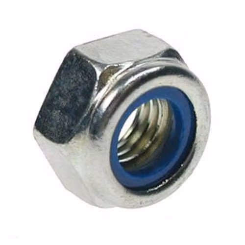 Unifix T-Type Nylon Insert Self-Locking Nuts, M8 x 1.25, Silver Galvanised – 2