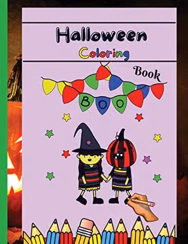 Worldwide Spark Publish Happy Halloween Colouring Book for Toddlers and Children, Multicolour