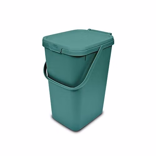 Addis 18L Kitchen Recycling and General Storage Bin with Flip Lid, Green
