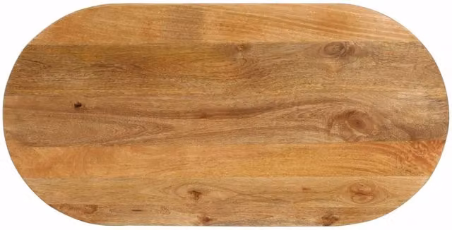 Berkfield Home Oval Solid Wood Mango Table Top, Brown, W: 100 cm, D: 40 cm, H: 3.8 cm – 1