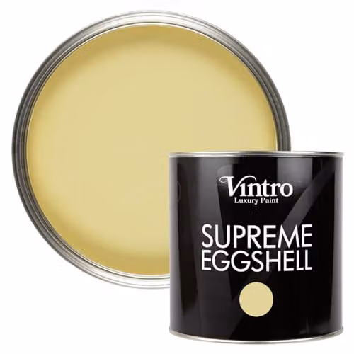 Vintro Water Based Eggshell and Satin Paint for Interior and Exterior Walls, Wood and Trim, Yellow, 2.5 l
