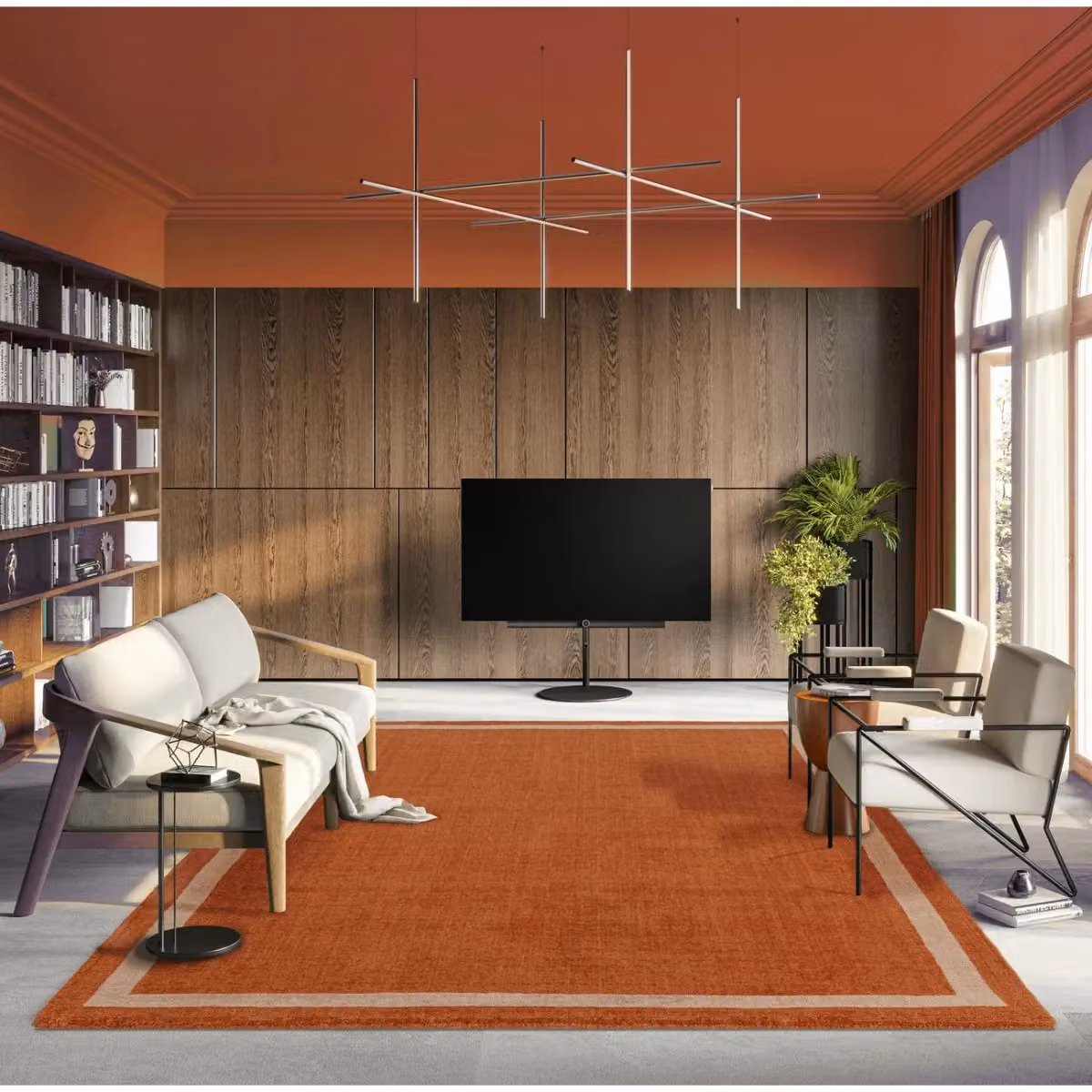 The Rug Shop UK Orange Handmade Wool Plain Border Area Rug, W: 200 cm, L: 290 cm – 2