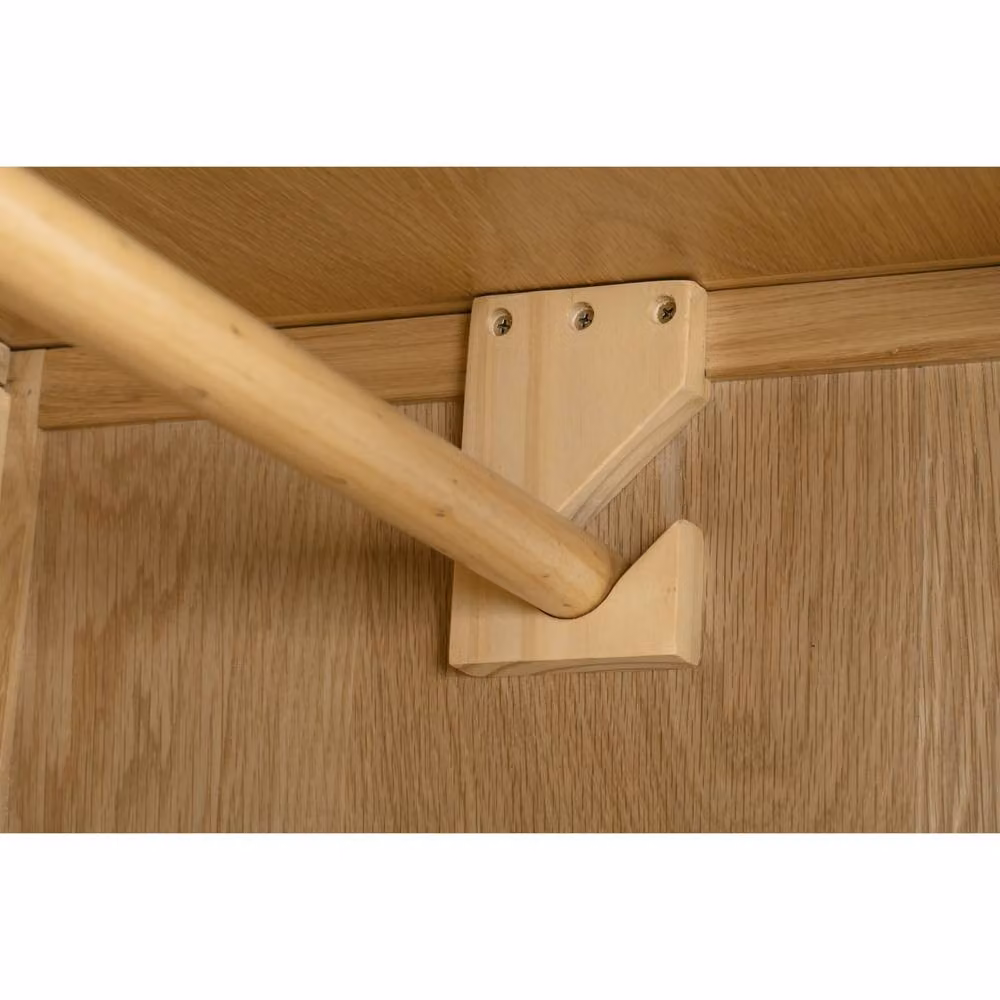 Cheshire Oakmere 2 Door and 1 Drawer Wardrobe in Natural Oak Lacquer – 3