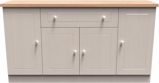 2 U Norton 4 Door 1 Drawer Wide Unit in Taupe/Beige