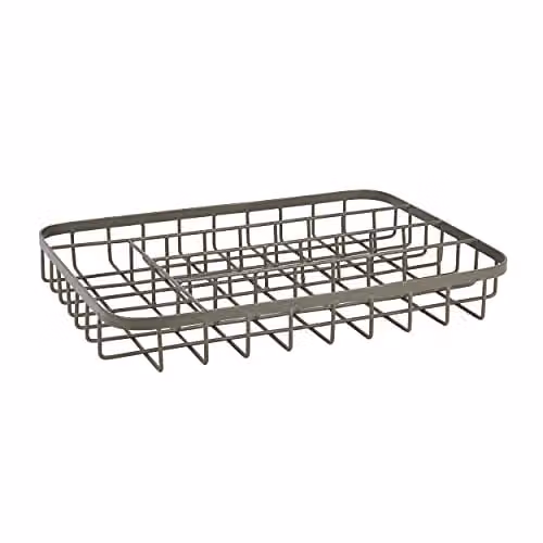 KitchenCraft Living Nostalgia Metal Wire Cutlery Tray with Compartments, W/D/H: 36 x 26.5 x 5 cm, Black – 1