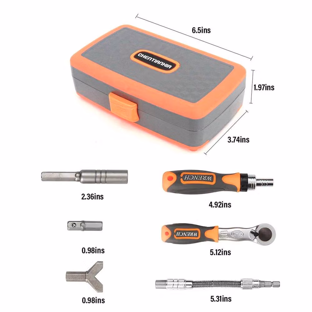 SPETLEK 38-in-1 Ratchet Screwdriver Set and Adjustable Socket Wrench in Multicolour Steel – 2