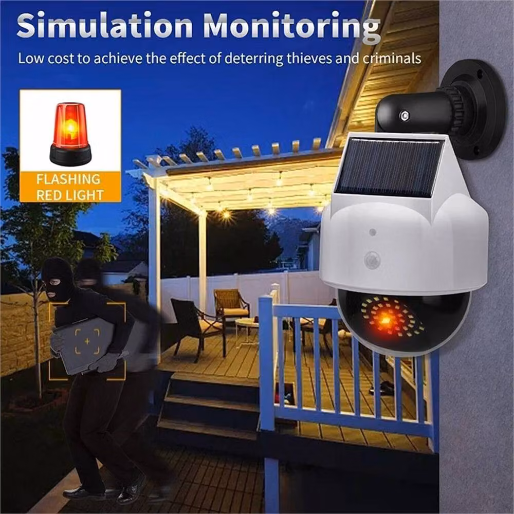 Nordara 2 Pack Solar Simulated Outdoor Wall Mounted Home Monitoring Cameras in White – 4