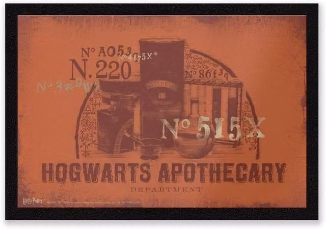 Zavvi Harry Potter Hogwarts Apothecary Non-Slip Coir Doormat, Multicolour, W: 60 cm, D: 40 cm