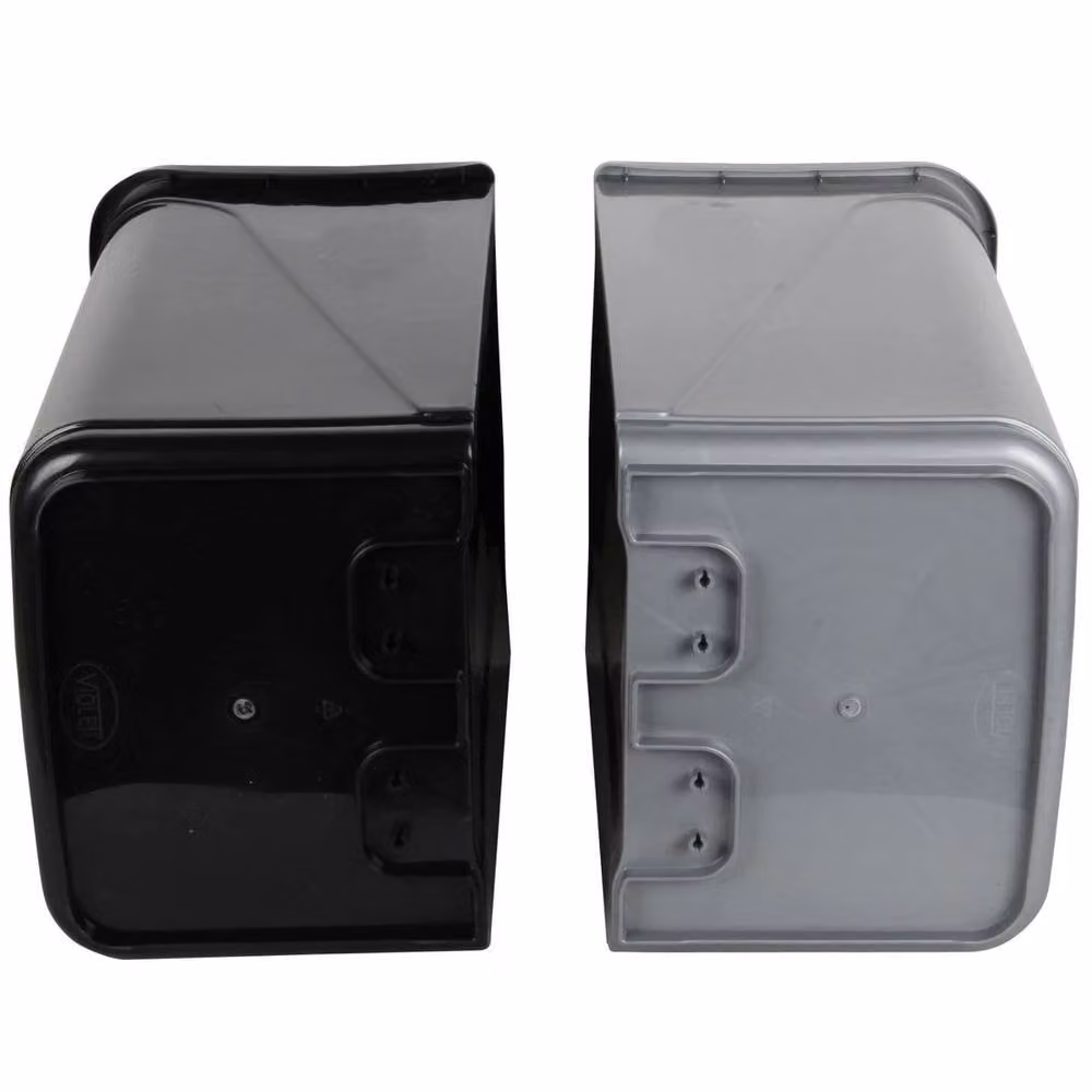 NESTLUNE Double Rubbish Waste Separation Recycling Bin in Black, W: 100 cm, D: 60 cm, H: 64 cm – 4