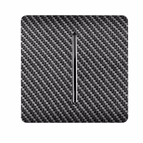 Trendi Switch Modern Designer Retractive 1 Gang Doorbell Switch in Carbon Fibre – 2