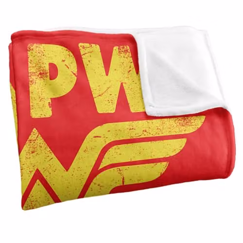 Warner Bros. Wonder Woman Girl Power Yellow Silky Touch Super Soft Fleece Throw Blanket W: 152 cm, D: 127 cm – 2