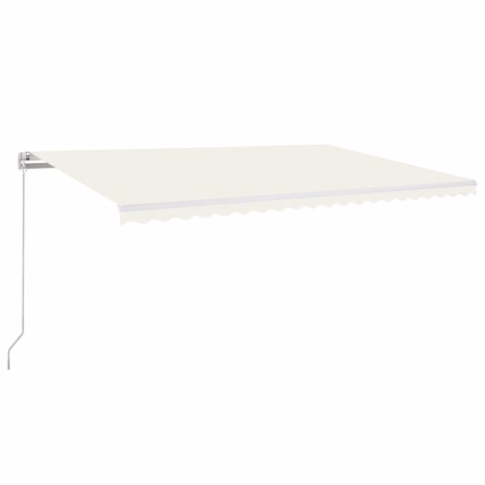 Berkfield Home Manual Retractable Awning with LED, Cream, W: 500 cm, D: 300 cm – 2