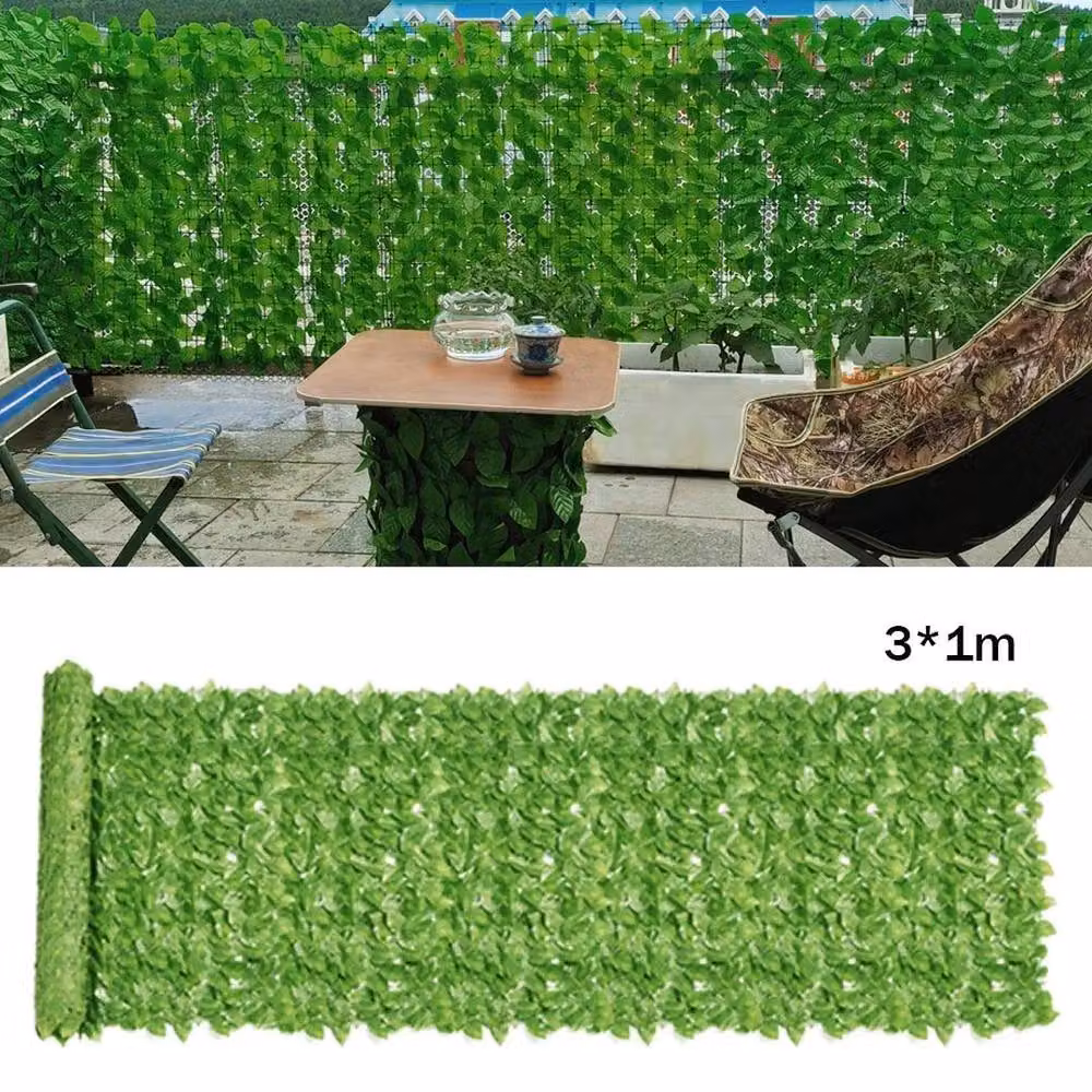 KORVIXA 6-Piece Artificial Greenery Wall Mat in Green, W/D/H: 100 x 100 x 100 cm – 3