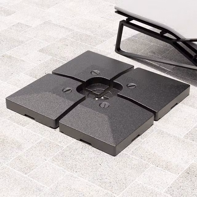 Komore Black Fillable Plastic Cantilever Parasol Base