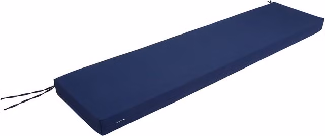 Livingandhome Navy Blue Rectangular Outdoor Bench Cushion with Reversible Water Repellent Polyester Cover