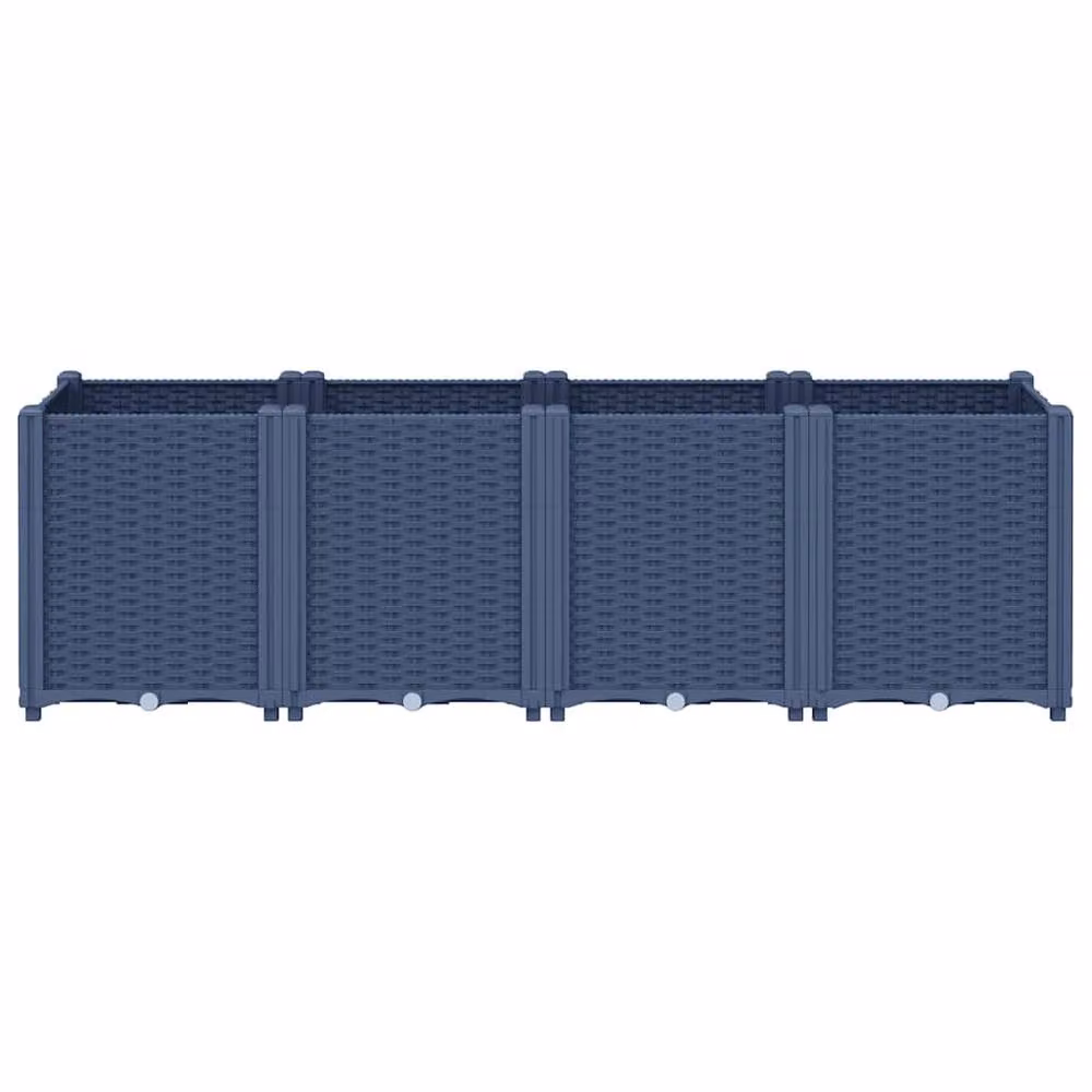 Berkfield Home Garden Planter in Blue and Grey, W/D/H: 160 x 40 x 53 cm – 3