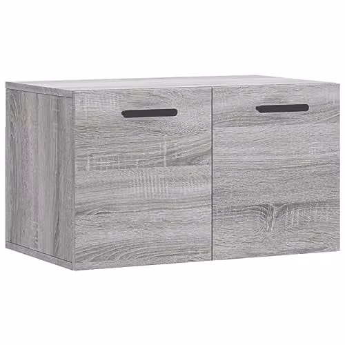 vidaXL Modern Wall Mounted Cabinet in Grey with Hinged Doors, W/D/H: 60 x 35 x 35 cm – 1