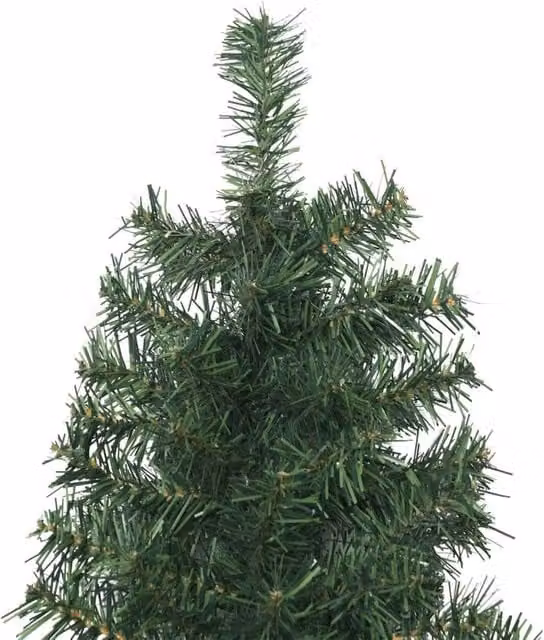 Berkfield Home Slim Green PVC Christmas Tree with Stand