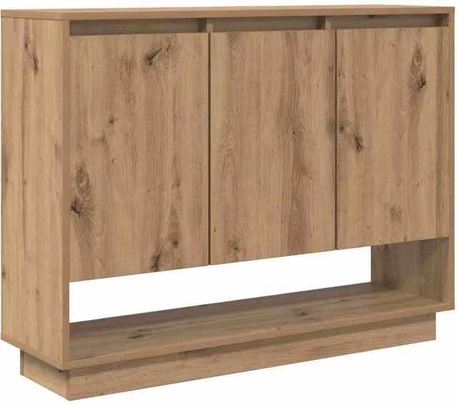 Berkfield Home Artisan Oak Sideboard in Brown, W/D/H: 97 x 29 x 75 cm – 1