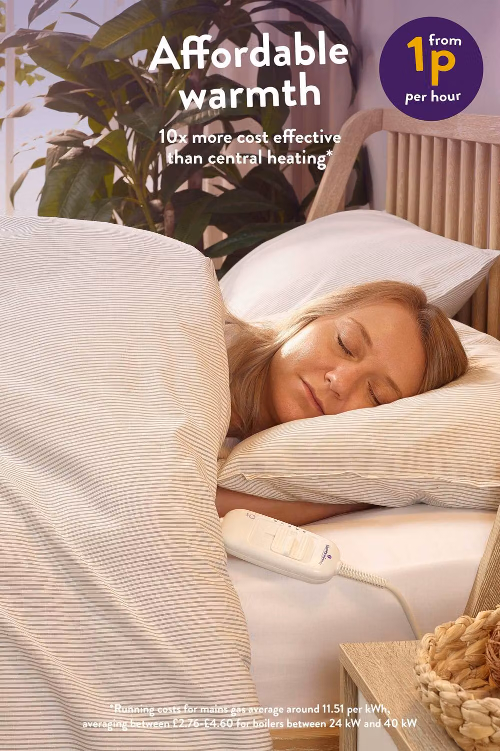 Slumberdown Super King Sleepy Nights Electric Blanket in White, 200 x 200 cm – 2