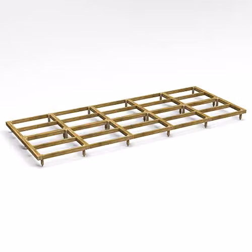 Powersheds Premium Wooden Shed Base with Pressure Treated Tanalised Timber Bearers, Brown