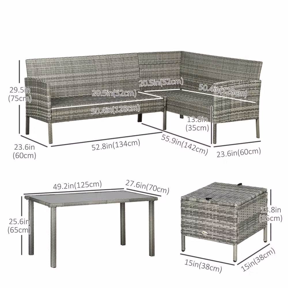 STILVORA 5 Piece Modern Sofa Set with Metal Frame in Blue – 2