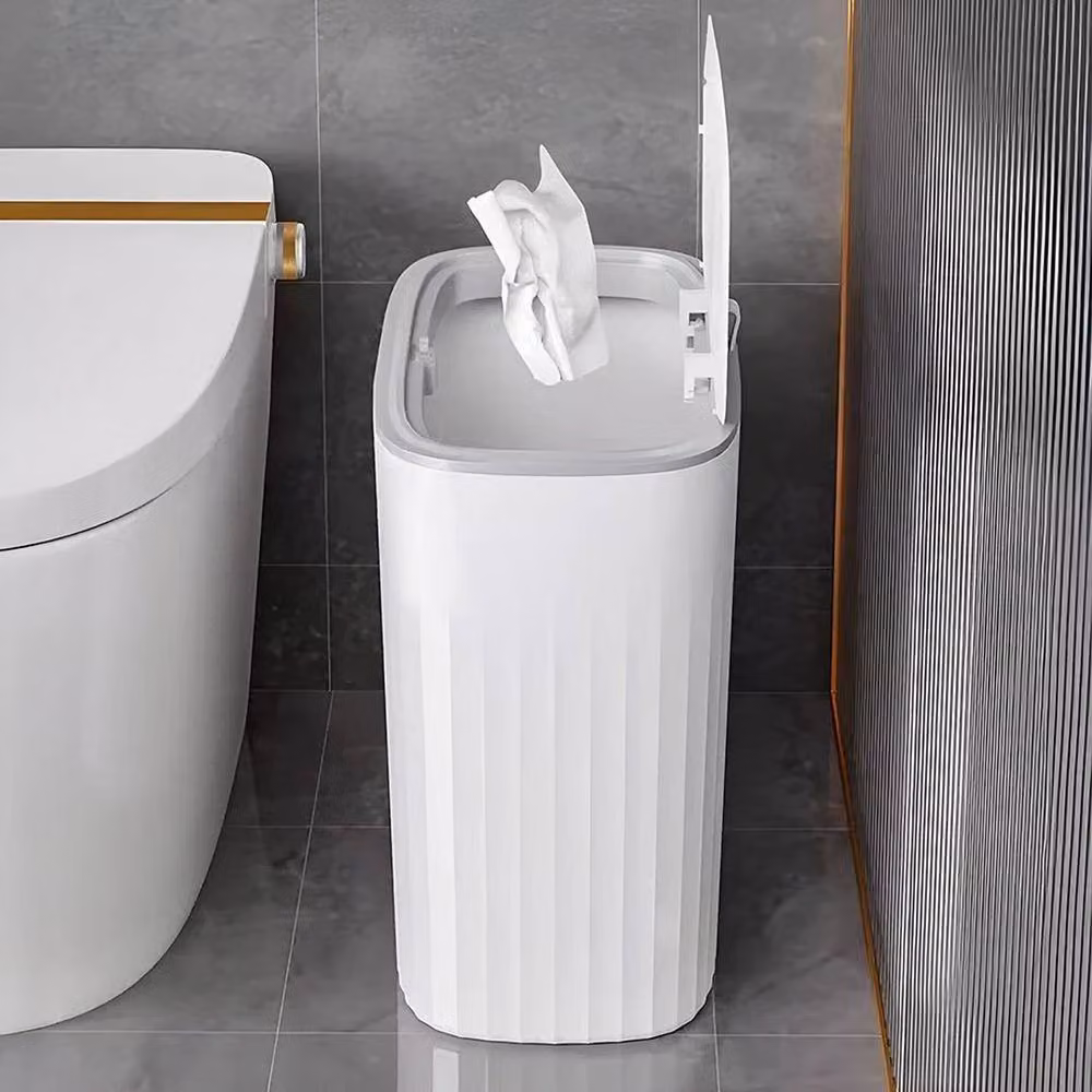 EONLION 8L Slim Wall Mounted Kitchen Food Waste Bin Caddy in White – 4