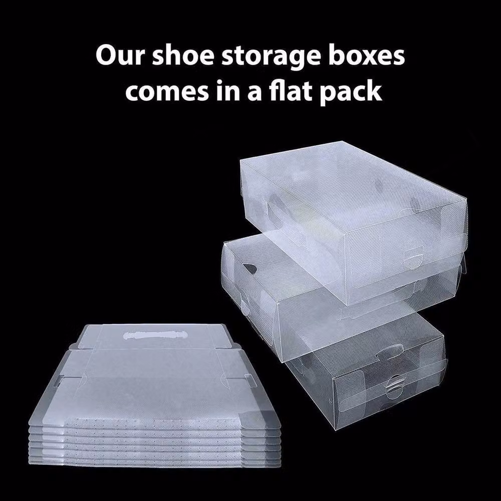 NESTLUNE 10-Piece Stackable Clear Plastic Shoe Storage Organiser Drawer Boxes – 3