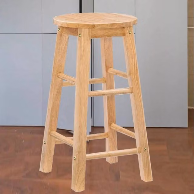 FORGEVIO Wooden Bar Stool in Brown – 1