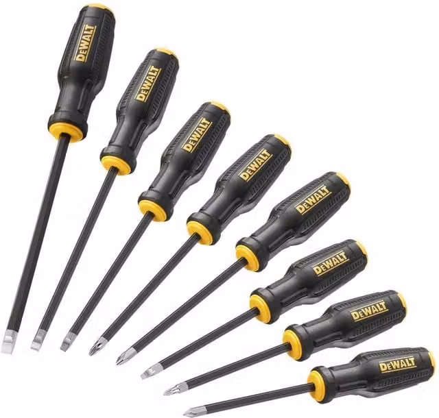 DeWalt Max Fit 8 Piece Manual Screwdriver Set in Yellow and Multicolour