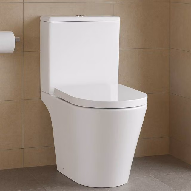 Bathroom Kingdom Ferrara Rimless Comfort Close Coupled Toilet with Soft Close Seat, White