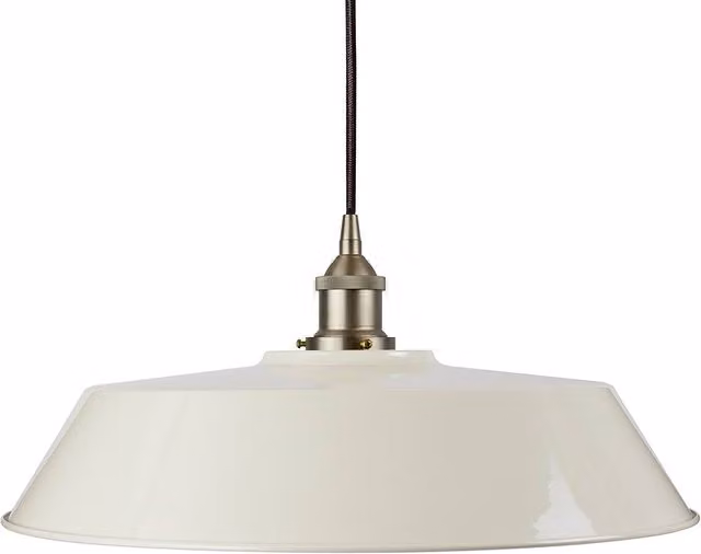 SE Home Chancery Large Round Pendant Light in White, Black and Brushed Chrome