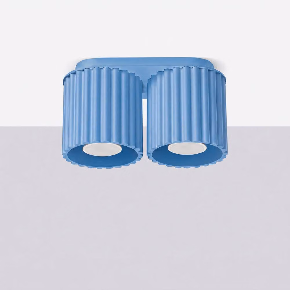 Sollux Lighting minimalist blue cylinder ceiling lamp, W/D/H: 12 x 21 x 10 cm – 2