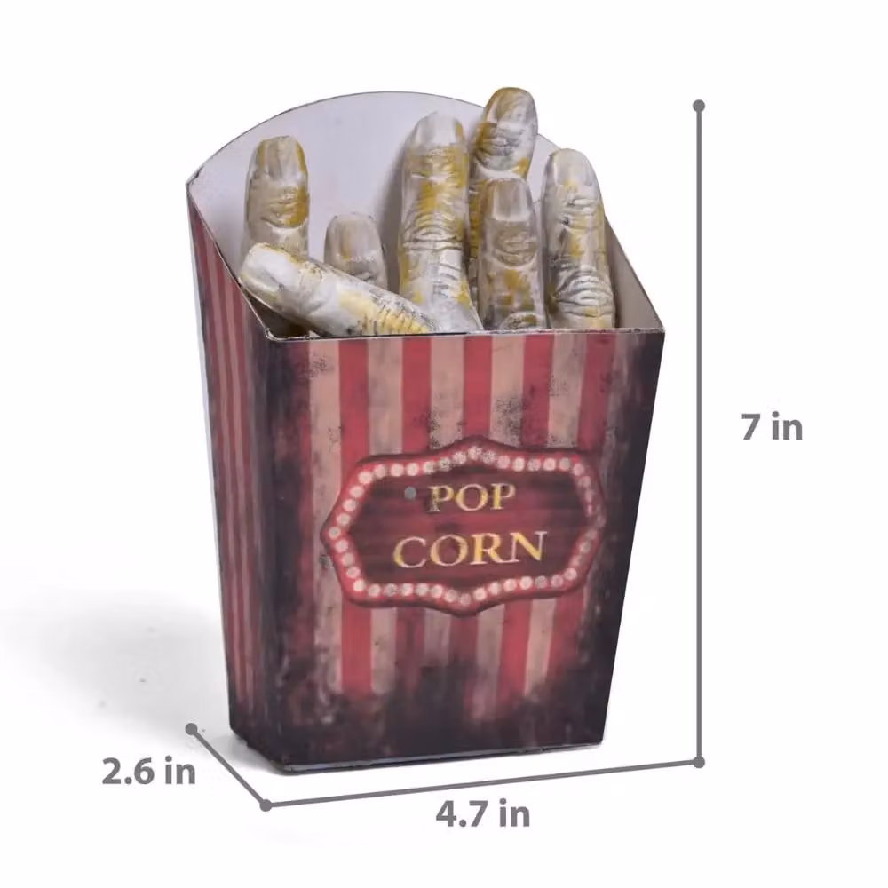 Garden Greatness Gold Interactive Halloween Finger Popcorn Bucket Tabletop Prop – 2
