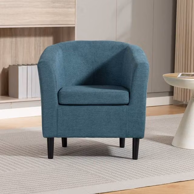 Artemis Home Beulah Fabric Accent Chair in Teal/Turquoise/Petrol with Solid Wood Frame and Armrests – 1