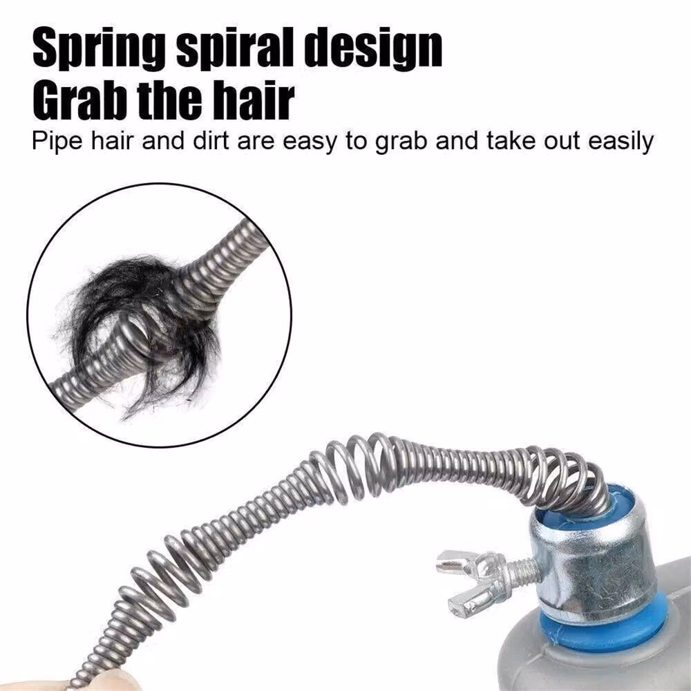 Nordara Blue Plastic Drain Unblocker Hair Remover Sink Snake Auger Pipe Plumber Cleaner – 5