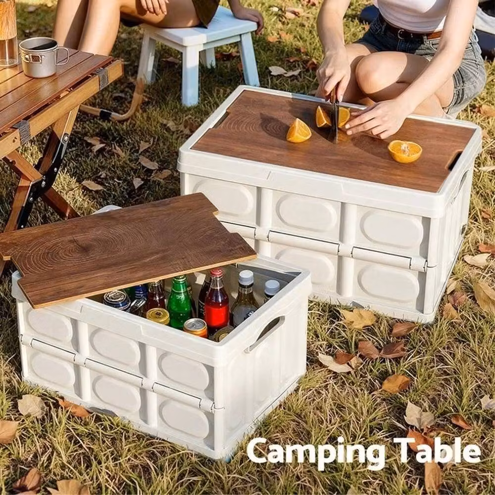 FORGEVIO Foldable Storage Box and Collapsible Camping Table in White – 2
