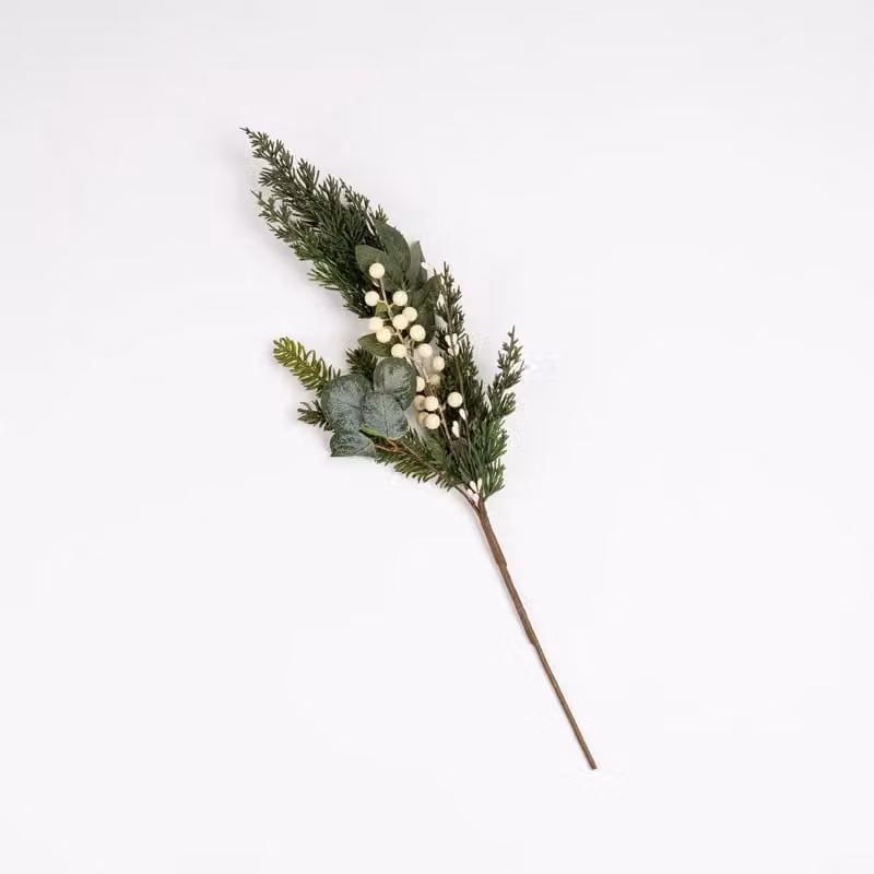 Scottish Everlastings Ltd Set of 2 Green Pine and Cone Branches, Height: 65 cm – 2