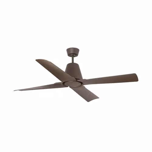 Faro Barcelona Typhoon Ceiling Fan, Brown, with Remote Control, IP44