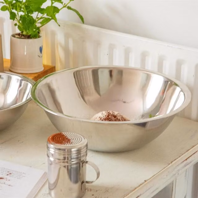 Argon Tableware Silver Stainless Steel Round Nesting Mixing Bowl - 1 l