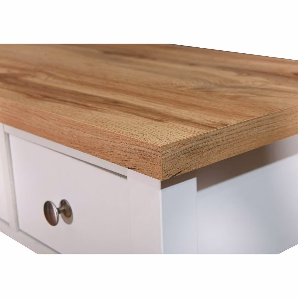 Timber Art Design Astbury 3 Drawer Dressing Table in White and Oak – 3