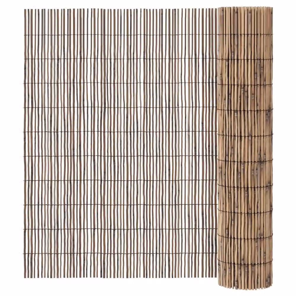Berkfield Woven Reed Garden Fence Mat in Brown, W: 300 cm, H: 100 cm – 2